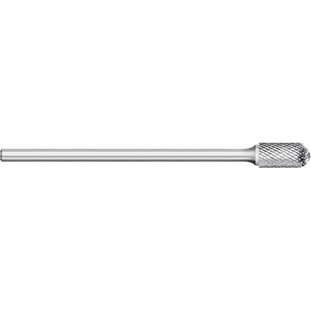 Titan USA - Burrs; Head Shape: Cylinder Ball End ; Industry Specification: SC-3X ; Tooth Style: Double Cut ; Cutting Diameter (Inch): 3/8 ; Cutting Diameter (Decimal Inch): 0.3750 ; Shank Diameter (Inch): 1/4 - Exact Industrial Supply