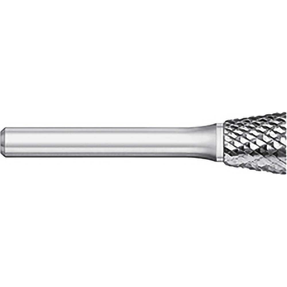 Titan USA - Burrs; Head Shape: Inverted Taper ; Industry Specification: SN-2 ; Tooth Style: Double Cut ; Cutting Diameter (Inch): 3/8 ; Cutting Diameter (Decimal Inch): 0.3750 ; Shank Diameter (Inch): 1/4 - Exact Industrial Supply