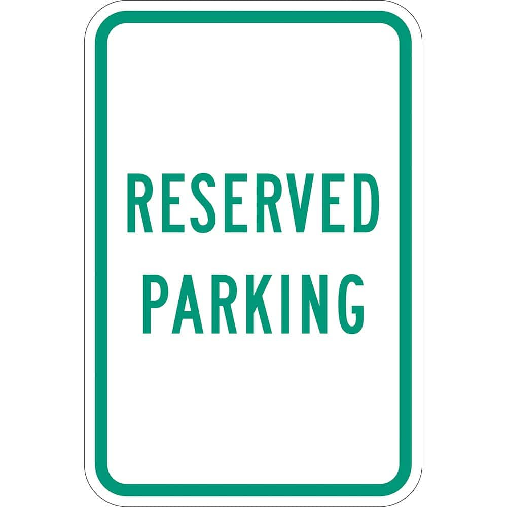 Reserved Parking, Reflective Engineer Grade, 0.063 Aluminum Sign, 12Wx18H Parking Sign