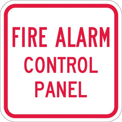 Lyle Signs - Fire & Exit Signs; Type: Fire Alarm Panel Sign ; Legend: Fire Alarm Panel ; Message or Graphic: Message Only ; Material: Reflective Aluminum ; Language: English ; Viewing Points: Single-View - Exact Industrial Supply