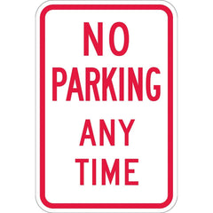 Lyle Signs - Traffic & Parking Signs; MessageType: No Parking & Tow Away Signs ; Message or Graphic: Message Only ; Legend: No Parking Any Time ; Graphic Type: None ; Reflectivity: Reflective; Engineer Grade ; Material: Aluminum - Exact Industrial Supply