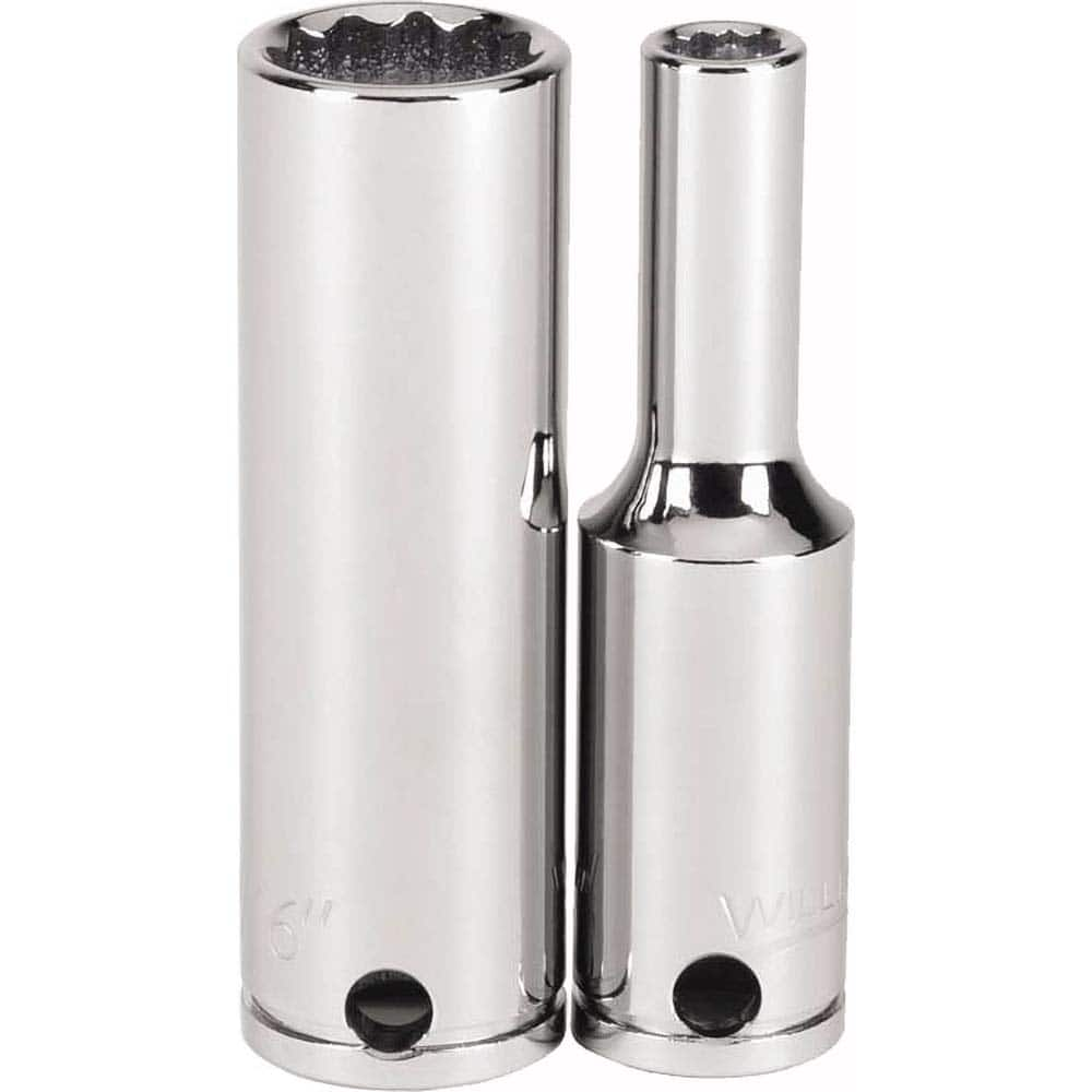 Williams - Hand Sockets; Drive Size (Inch): 3/8 ; Size (Inch): 3/8 ; Type: Deep Socket ; Tool Type: Tethered Hand Socket ; Number of Points: 12 ; Finish/Coating: Chrome - Exact Industrial Supply