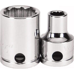 Williams - Hand Sockets; Drive Size (Inch): 3/8 ; Size (Inch): 1/2 ; Type: Standard ; Tool Type: Tethered Hand Socket ; Number of Points: 12 ; Finish/Coating: Chrome - Exact Industrial Supply