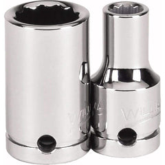 Williams - Hand Sockets; Drive Size (Inch): 1/4 ; Size (Inch): 1/2 ; Type: Standard ; Tool Type: Tethered Hand Socket ; Number of Points: 12 ; Finish/Coating: Chrome - Exact Industrial Supply