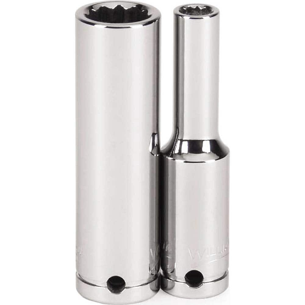 Williams - Hand Sockets; Drive Size (Inch): 1/4 ; Size (Inch): 3/8 ; Type: Deep Socket ; Tool Type: Tethered Hand Socket ; Number of Points: 12 ; Finish/Coating: Chrome - Exact Industrial Supply