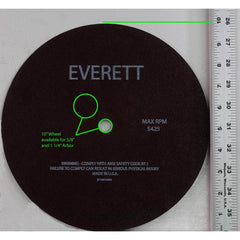 Everett - Cutoff Wheels; Tool Compatibility: Chop Saws; Cut-Off Saw; Electric-Powered Saw; Portable Saw; Shop Saw; Stationary Saw ; Wheel Diameter (Inch): 10 ; Wheel Thickness (Inch): .110 ; Abrasive Material: Aluminum Oxide ; Maximum RPM: 5425.000 ; Gri - Exact Industrial Supply