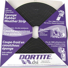 DSI - Weatherstripping; Type: Open Cell Sponge Rubber Tape w/PSA ; Length (Decimal Inch): 600 ; Width (Inch): 3/4 ; Door Thickness: 7/16 (Inch); Material: Natural Open Cell Rubber w/PSA - Exact Industrial Supply