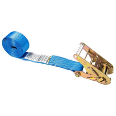 US Cargo Control - Slings & Tiedowns (Load-Rated); Type: Ratchet Tie Down ; Length (Feet): 20 ; Basket Capacity (Lb.): 3333 ; Material: Polyester ; Color: Blue - Exact Industrial Supply