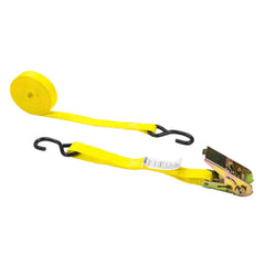 US Cargo Control - Slings & Tiedowns (Load-Rated); Type: Ratchet Tie Down ; Length (Feet): 20 ; Basket Capacity (Lb.): 400 ; Material: Polyester ; Color: Yellow - Exact Industrial Supply