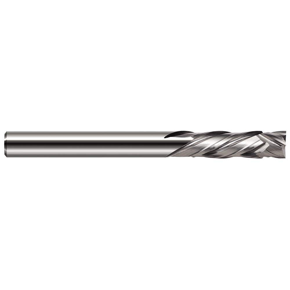 Square End Mill: 1/4'' Dia, 3/4'' LOC, 1/4'' Shank Dia, 2-1/2'' OAL, 2 Flutes, Solid Carbide Single End, Uncoated, Compression Flute, RH Cut, RH Flute