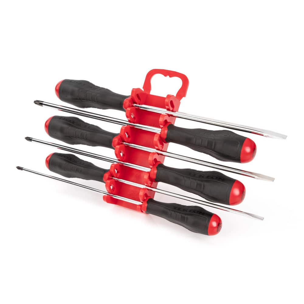 Screwdriver Sets; Screwdriver Types Included: Slotted; Phillips; Container Type: Plastic Holder; Finish: Chrome-Plated; Number Of Pieces: 6; Contents: 3/16-5/16″; #1-3