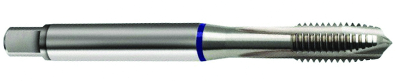 3/8-16 Dia. - 2B - 4 FL - Cobalt Semi-Bott White Ring Tap - Blk-Ox FORM-C DIN 371 - Caliber Tooling