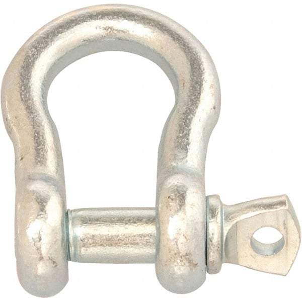 Campbell - 1/2" Nominal Chain Size, 1 Ton Carbon Steel Screw Anchor Shackle - Caliber Tooling