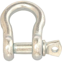 Campbell - 1/2" Nominal Chain Size, 1 Ton Carbon Steel Screw Anchor Shackle - Caliber Tooling