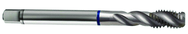 1/2-13 2B 3-Flute Cobalt Blue Ring Semi-Bottoming 40 degree Spiral Flute Tap-Bright - Caliber Tooling