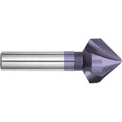 Magafor - 10.4mm Head Diam, 15/64" Shank Diam, 90° Cobalt Countersink - 1-3/4" OAL, Single End, Straight Shank, Right Hand Cut - Caliber Tooling