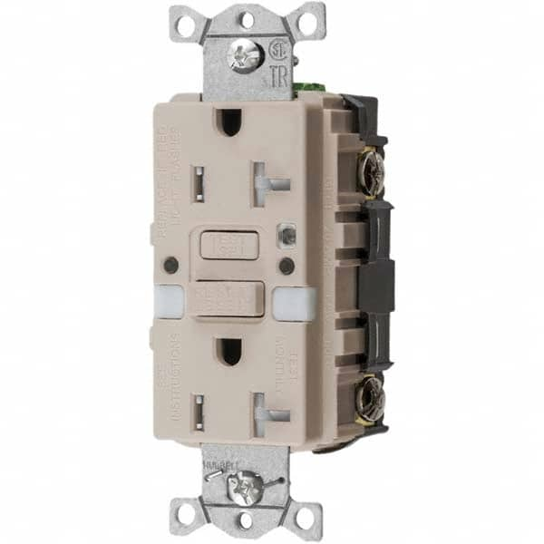 Hubbell Wiring Device-Kellems - GFCI Receptacles Grade: Commercial Color: Light Almond - Caliber Tooling