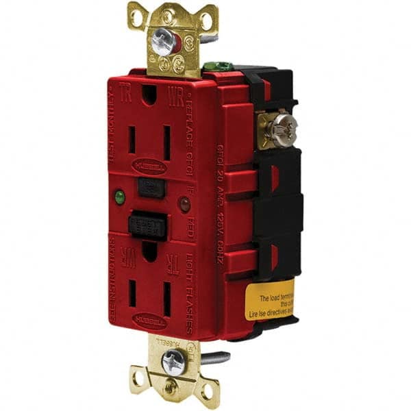 Hubbell Wiring Device-Kellems - GFCI Receptacles Grade: Industrial Color: Red - Caliber Tooling