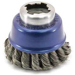 Osborn - 2-1/2" Diam 5/8-11 Threaded Arbor Steel Fill Cup Brush - Caliber Tooling