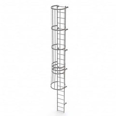 TRI-ARC - Rolling & Wall Mounted Ladders & Platforms Type: Fixed Ladder Style: Safety Cage - Caliber Tooling