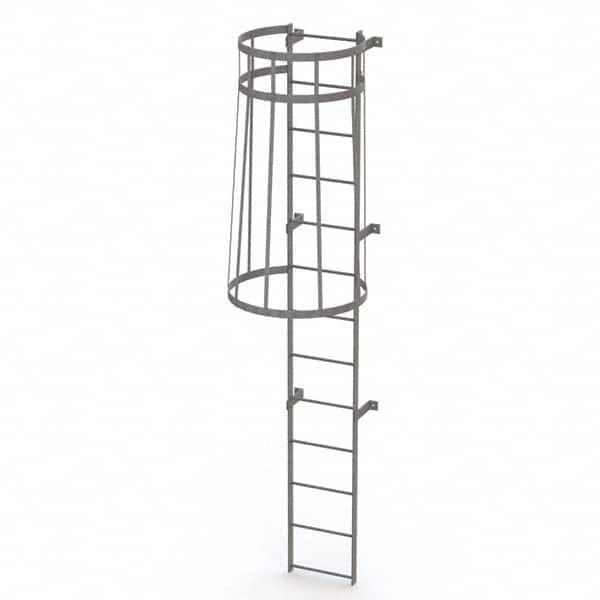 TRI-ARC - Rolling & Wall Mounted Ladders & Platforms Type: Fixed Ladder Style: Safety Cage - Caliber Tooling