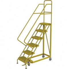 TRI-ARC - Rolling & Wall Mounted Ladders & Platforms Type: Stairway Slope Ladder Style: Forward Descent 50 Degree Incline - Caliber Tooling