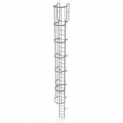 TRI-ARC - Rolling & Wall Mounted Ladders & Platforms Type: Fixed Ladder Style: Safety Cage - Caliber Tooling