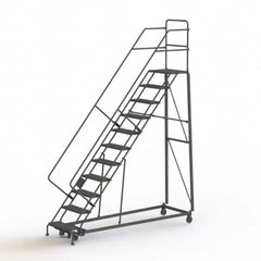 TRI-ARC - Rolling & Wall Mounted Ladders & Platforms Type: Stairway Slope Ladder Style: Rolling Safety Ladder - Caliber Tooling