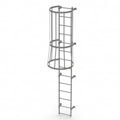 TRI-ARC - Rolling & Wall Mounted Ladders & Platforms Type: Fixed Ladder Style: Safety Cage - Caliber Tooling