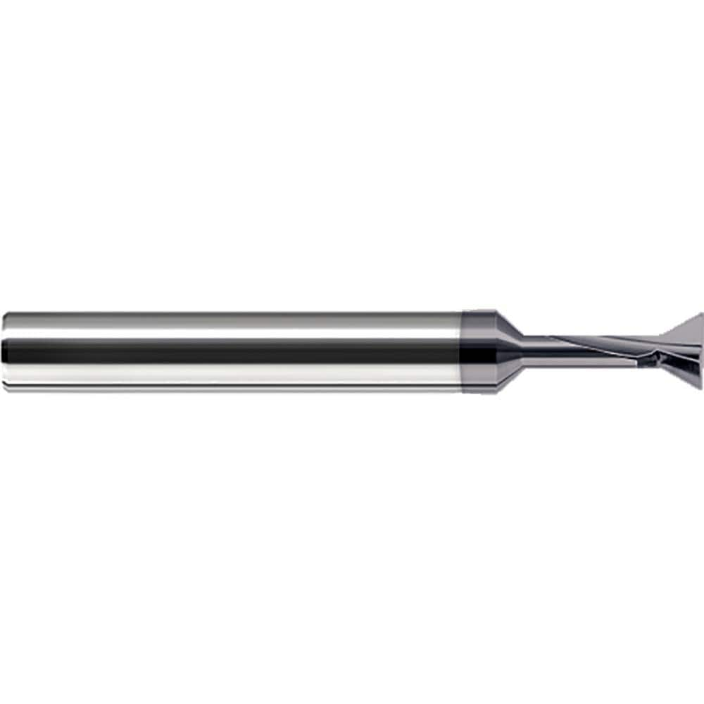 Harvey Tool - 90° 1/4" Cut Diam, 1/16" Cut Width, Solid Carbide Dovetail Cutter - Exact Industrial Supply