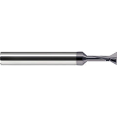 Dovetail Cutter: 48 °, 0.093″ Cut Width, Solid Carbide 1″ Shank Dia, 2-1/2″ OAL, 2 Teeth, Aluminum Titanium Nitride Finish