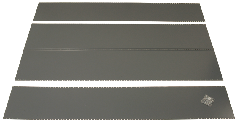 36 x 18 x 85'' - Steel Panel Kit for UltraCap Shelving Starter Unit (Gray) - Caliber Tooling