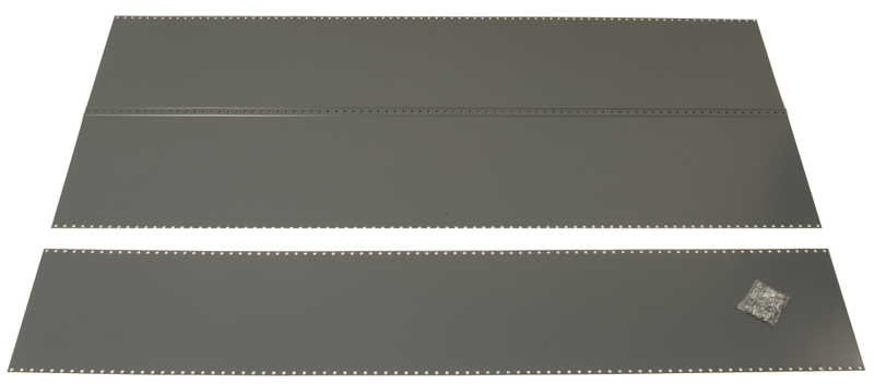 48 x 12 x 85'' - Steel Panel Kit for UltraCap Shelving Add-On Unit (Gray) - Caliber Tooling