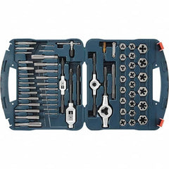 Bosch - Tap & Die Sets Minimum Tap Thread Size (Inch): 6-32 Maximum Tap Thread Size (Inch): 1/4-18 - Caliber Tooling