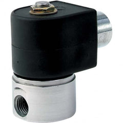 Parker - 120/60 - 110/50 VAC 1/4" NPT Port Stainless Steel Two-Way Direct Acting Solenoid Valve - Caliber Tooling