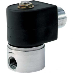 Parker - 24/60 VAC 1/4" NPT Port Brass Two-Way Direct Acting Solenoid Valve - Caliber Tooling