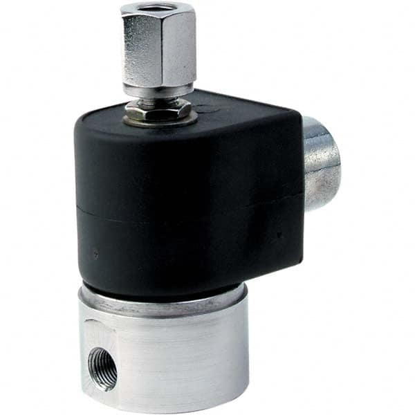 Parker - 24 VDC 1/4" NPT Port Stainless Steel Two-Way Direct Acting Solenoid Valve - Caliber Tooling