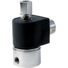 Parker - 24 VDC 1/4" NPT Port Stainless Steel Two-Way Direct Acting Solenoid Valve - Caliber Tooling