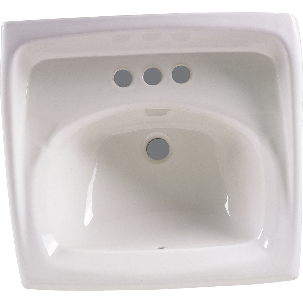 American Standard - Sinks; Type: Wall Hung ; Outside Length: 18-1/4 (Inch); Outside Width: 20-1/2 (Inch); Outside Height: 12-1/8 (Inch); Inside Length: 10 (Inch); Inside Width: 15 (Inch) - Exact Industrial Supply