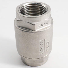 Guardian Worldwide - Check Valves; Design: Spring Check ; Pipe Size (Inch): 3/4 ; End Connections: FNPT x FNPT ; Material: Stainless Steel ; Material: Stainless Steel ; Seal Material: PTFE - Exact Industrial Supply