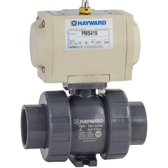 Hayward - Actuated Ball Valves; Actuator Type: Pneumatic Spring Return w/Solenoid ; Pipe Size: 1 (Inch); Material: PVC ; Seal Material: FPM ; Number of Pieces: 2.000 ; End Connections: Socket; Threaded - Exact Industrial Supply