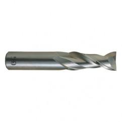 7/16 Dia. x 2-3/4 Overall Length 2-Flute Square End Solid Carbide SE End Mill-Round Shank-Center Cutting-Uncoated - Caliber Tooling