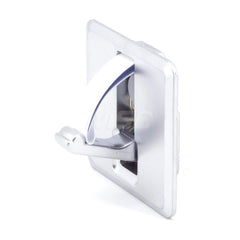 All-Purpose & Utility Hooks; Overall Length (Inch): 2; Finish/Coating: Dull Chrome; Maximum Load Capacity: 44.00; Width (Inch): 2; Minimum Order Quantity: Zinc Alloy; Type: Square Retractable Recessed Hook; Material: Zinc Alloy; Type: Square Retractable R