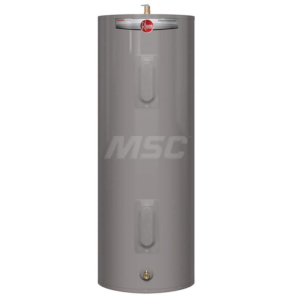 Electric Water Heaters; Style: Medium; Voltage: 240; Wire Gauge: 10; Temperature Rise: 90 ™F @ 21 GPH; Kilowatts: 4.5; Tank Capacity (Gal.): 50.00; Diameter/Width (Inch): 23; Amperage Rating: 18.75; Phase: 1