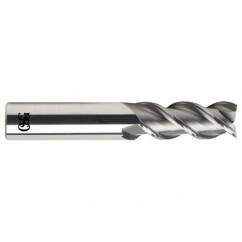 5/16 Dia. x 2-1/2 Overall Length 3-Flute .020 C/R Solid Carbide SE End Mill-Round Shank-Center Cutting-Uncoated - Caliber Tooling