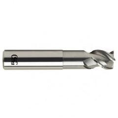 1 Dia. x 5 Overall Length 3-Flute .120 C/R Solid Carbide SE End Mill-Round Shank-Center Cutting-Uncoated - Caliber Tooling