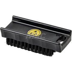 Scrub & Scouring Brushes; Type: Anti Static ESD Nail   Brush; Bristle Material: Nylon; Bristle Length (Inch): 5/8; Overall Length (Decimal Inch): 4.33000; Head Width (Inch): 1-49/64; Block/Handle Material: Polypropylene; Color: Black; Flagged: No