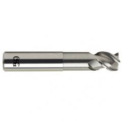 1 Dia. x 6 Overall Length 3-Flute .060 C/R Solid Carbide SE End Mill-Round Shank-Center Cutting-Uncoated - Caliber Tooling