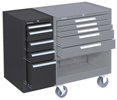 205 Brown 5-Drawer Hang-On Cabinet w/ball bearing Drawer slides - For Use With 293, 295 or 297 - Caliber Tooling