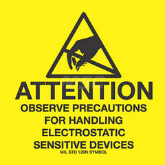 Anti-Static Equipment Accessories; Type: Caution Label